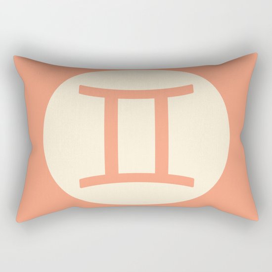 Gemini Symbol Pink Rectangular Pillow