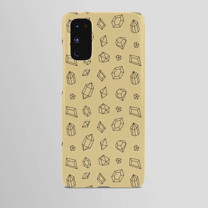 Tan and Black Gems Pattern Android Case