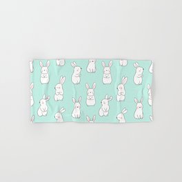 Cute Snow Rabbits Hand & Bath Towel
