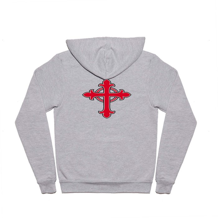 Red Christian cross Hoody