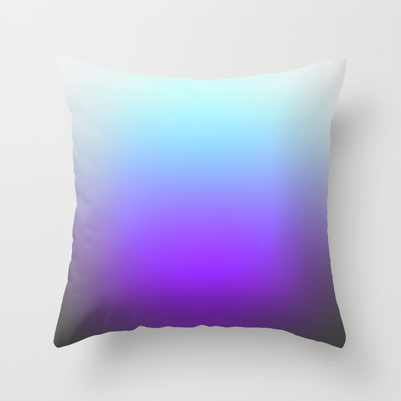 Turquoise Purple Gray Ombre Throw Pillow By Vintageappeal623