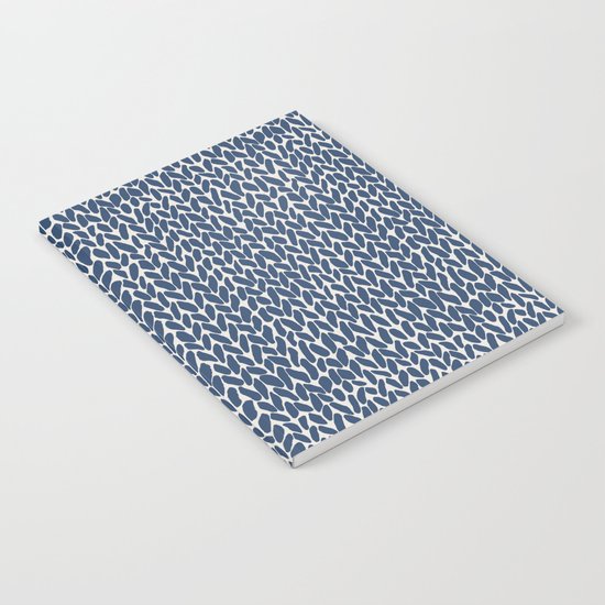 Hand Knit Navy Notebook