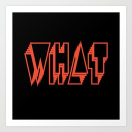 WHAT: Red Outline Art Print