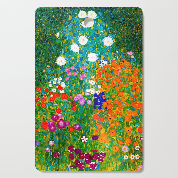 Gustav Klimt - Flower Garden Cutting Board