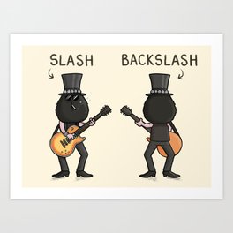 Slash / Back Slash Art Print