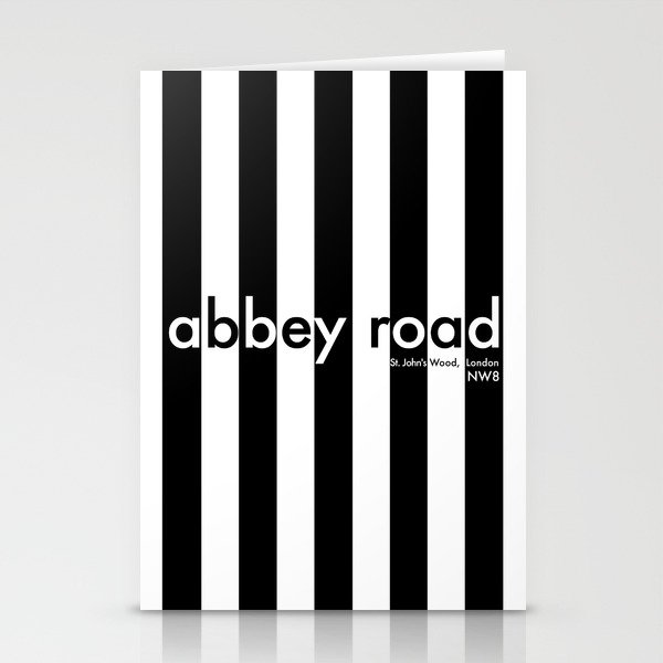 Abbey Road, St Johns Wood, London, NW8, Travel Poster Stationery Cards