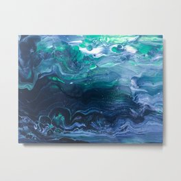 Abstract Ocean Storm Metal Print