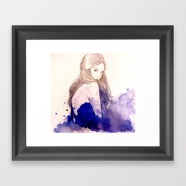 Blue Framed Art Print