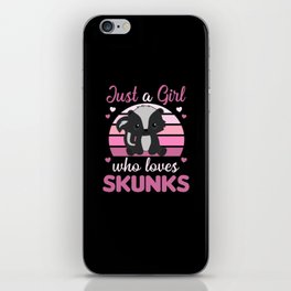 Just A Girl Who Loves Skunks Cute Animal iPhone Skin