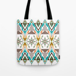 Clean Tribal Mid Mod Native American Vintage Aztec Appeal Pattern Tote Bag