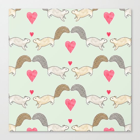 Squirrel Love Canvas Print