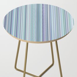 Green and Blue Thin Stripes Side Table