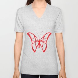 Human Butterfly V Neck T Shirt