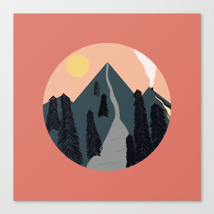 Mountain Scene Canvas Print