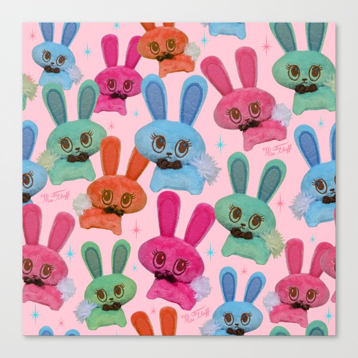 Cute Fluffy Bunnies Canvas Print