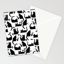Bad Cats Knocking Stuff Over Stationery Card