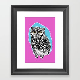Screech Owl ScreenPrint Framed Art Print