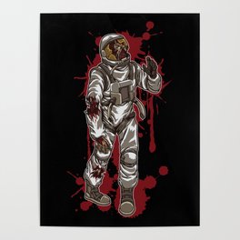 Zombie Astronaut | Horror Galaxy | Halloween Poster