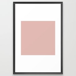 Solid Color Rose Gold Pink Framed Art Print