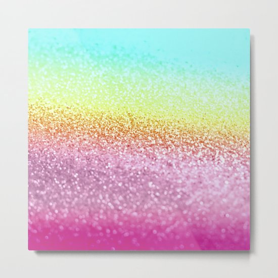 UNICORN GLITTER Metal Print