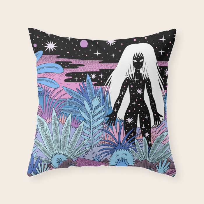 Goddess Throw Pillow by Jack Teagle Society6