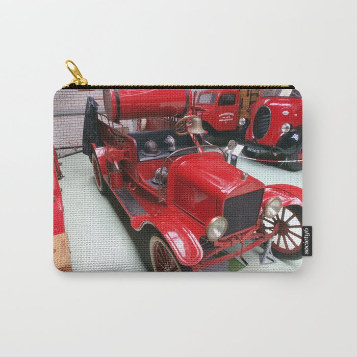 1920 Model T red fire truck fire deparmen - fire fighting color transporation photograph / photography Carry-All Pouch