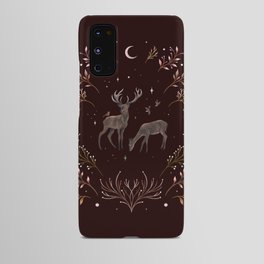 Deers in the Moonlight - Chocolate Brown Android Case