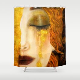 Freya's Golden Tears Viking Lore Shower Curtain