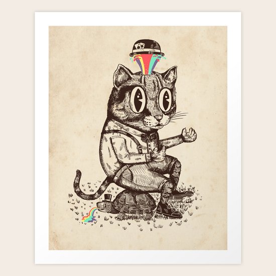 Strange Cat Art Print