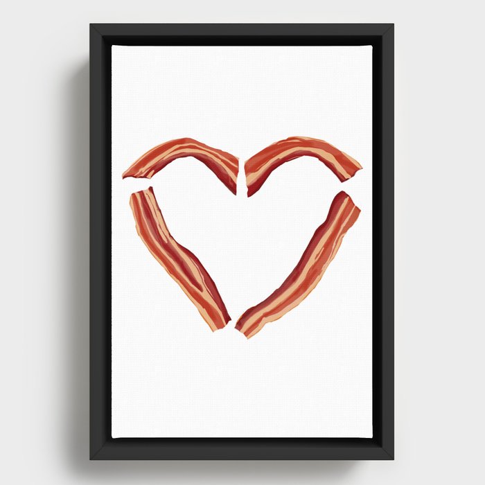 Bacon Love Framed Canvas