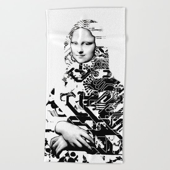 Mona Lisa Platina 1 Beach Towel