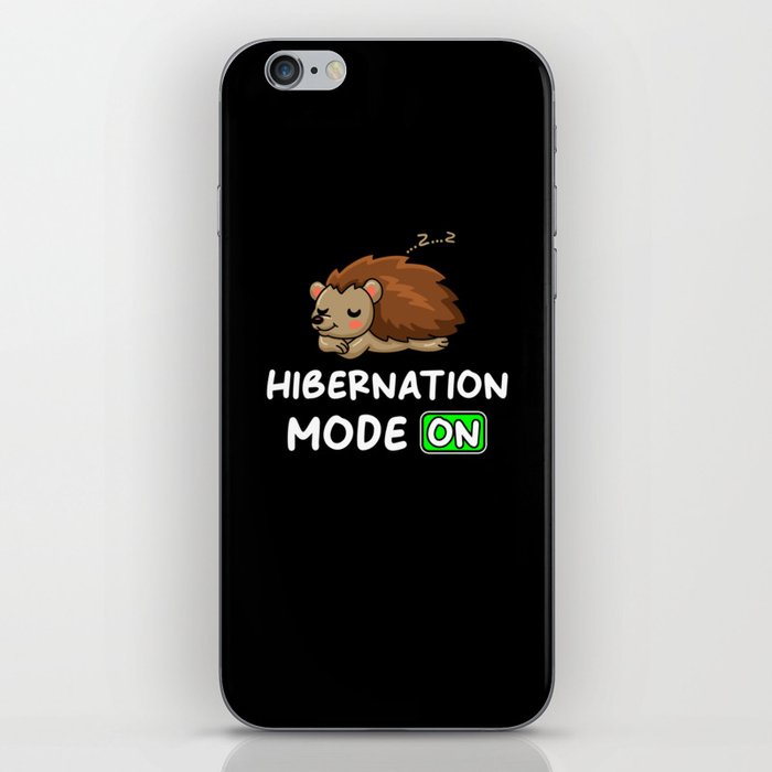 Winter Sleep Mode On With Hedgehog iPhone Skin
