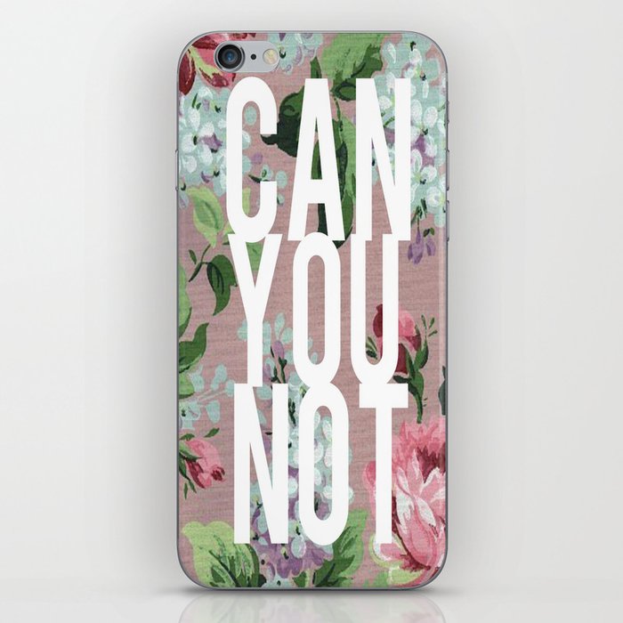 Can You Not Vintage Floral iPhone Skin
