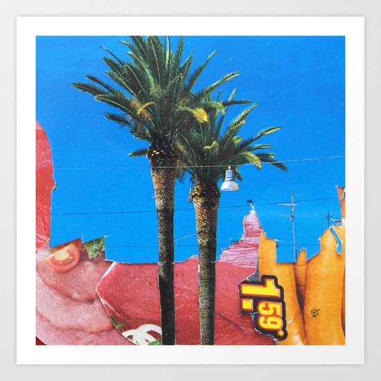 Meat Dream Party Land Series · Meat Desert City Dream Town · QV Art Print