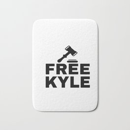 free kyle rittenhouse Bath Mat | Watercolor, Typography, Graphite, Black And White, Graphicdesign, Pattern 