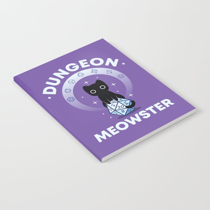 Dungeon Meowster Dice Notebook