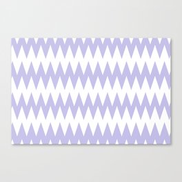 White and Purple Zig Zag Horizontal Stripe Pattern Pairs DE 2022 Popular Color Violet Gems DE5940 Canvas Print