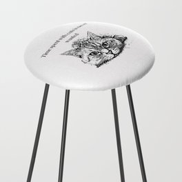 Time Spent With Cats Is Never Wasted Art Counter Stool