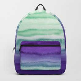 MERMAID DREAMS Backpack | Landscape, Curated, Mint, Marble, Mermaid, Unicorn, Painting, Aqua, Abstract, Ombre 