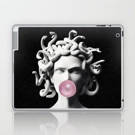 Medusa blowing pink bubblegum bubble Laptop Skin