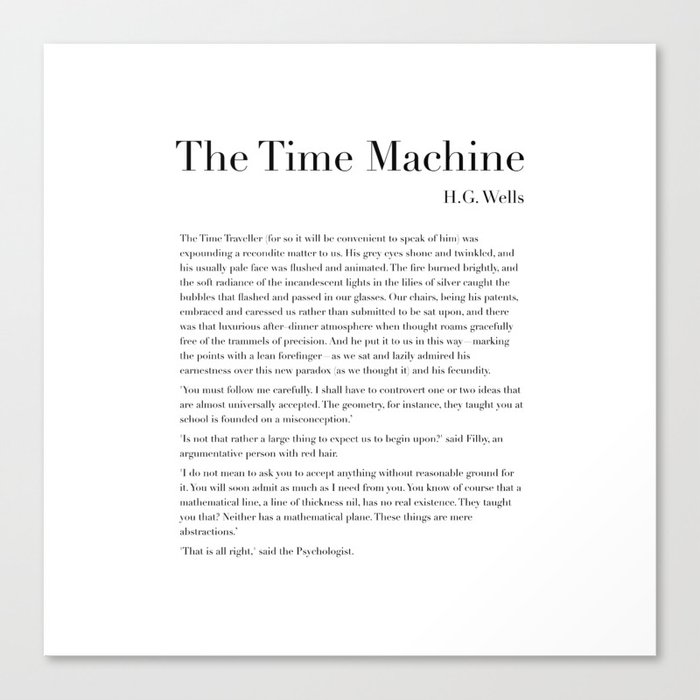 The Time Machine by H.G. Wells Canvas Print