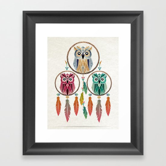 dream owl Framed Art Print