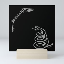 Vintage Rock 90s Snake Metallicas Scratches and Cracks Text Mini Art Print