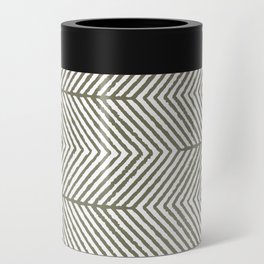 Green and White Abstract Diagonal Chevron Stripe Pattern Pairs Jolie 2022 Color of the Year Sage Can Cooler