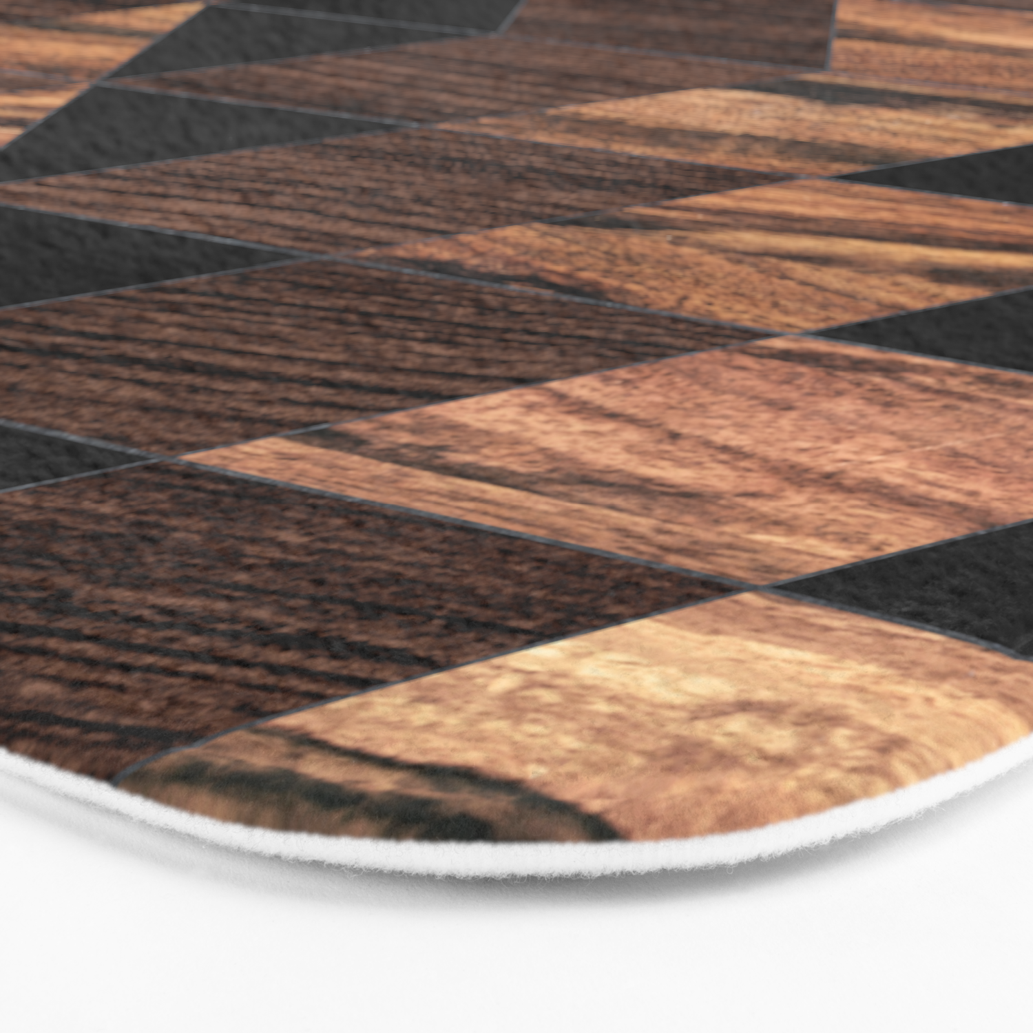 Urban Tribal Pattern No 11 Aztec Wood Bath Mat By Zoltanratko