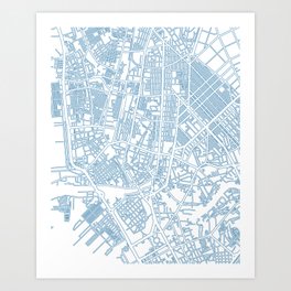 Street MAP Manila // Blue Art Print | Manilapattern, Area, City, Detail, Stencil, Coordinates, Model, Urban, Graphicdesign, Vintage 