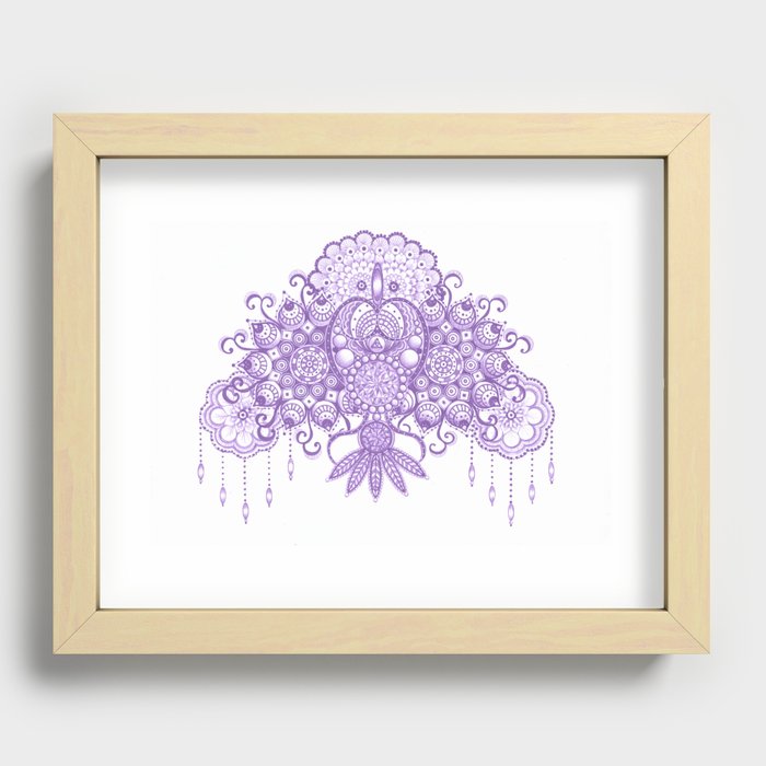 Purple Mandala Recessed Framed Print