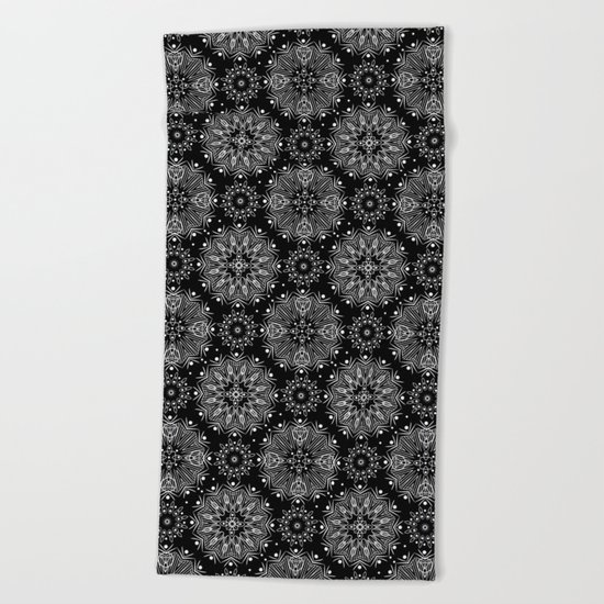 Black and white abstract pattern .14 Beach Towel