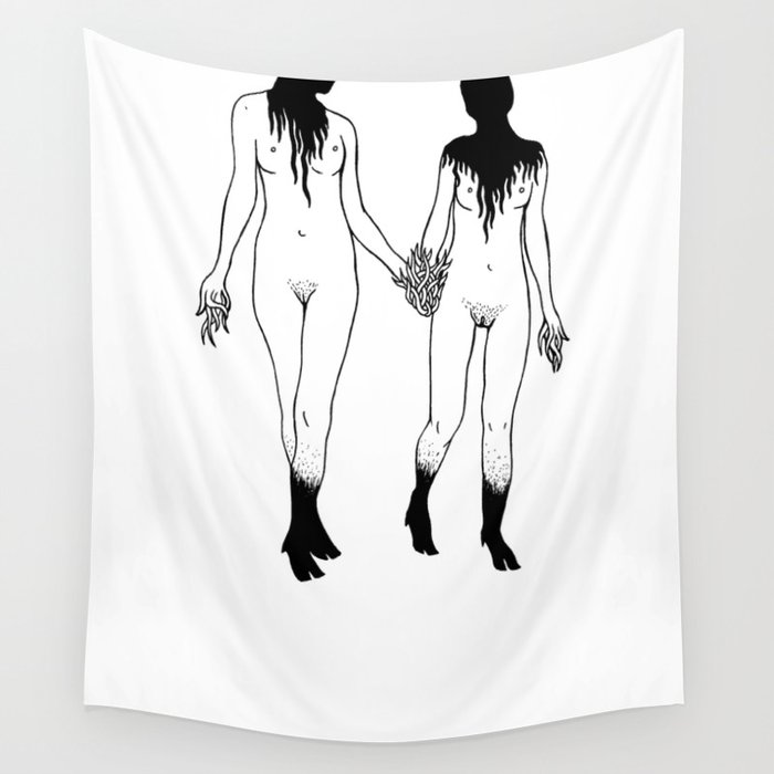 Extraterrestrial COUPLE Wall Tapestry