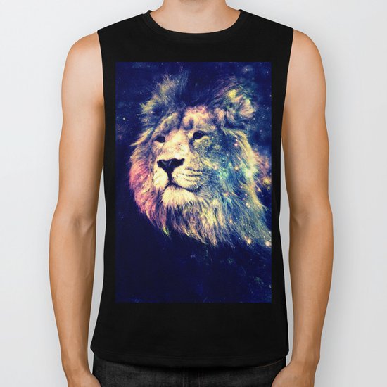 Galaxy Lion : Deep Pastels Biker Tank